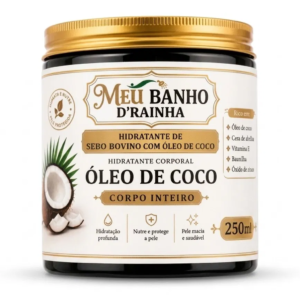 Hidratante Natural de Sebo Bovino e Óleo de Coco 250ml